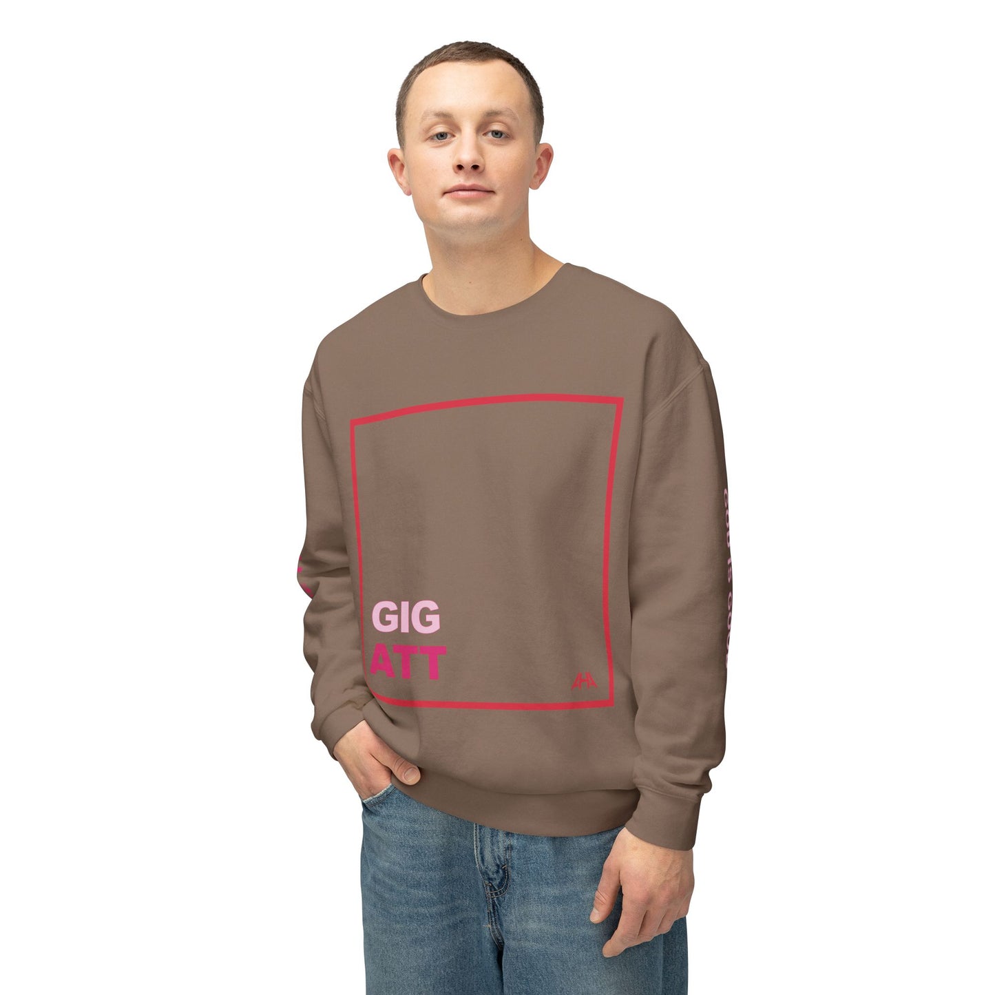 Red GIGATT/ATTGIG Lightweight Crewneck Sweatshirt