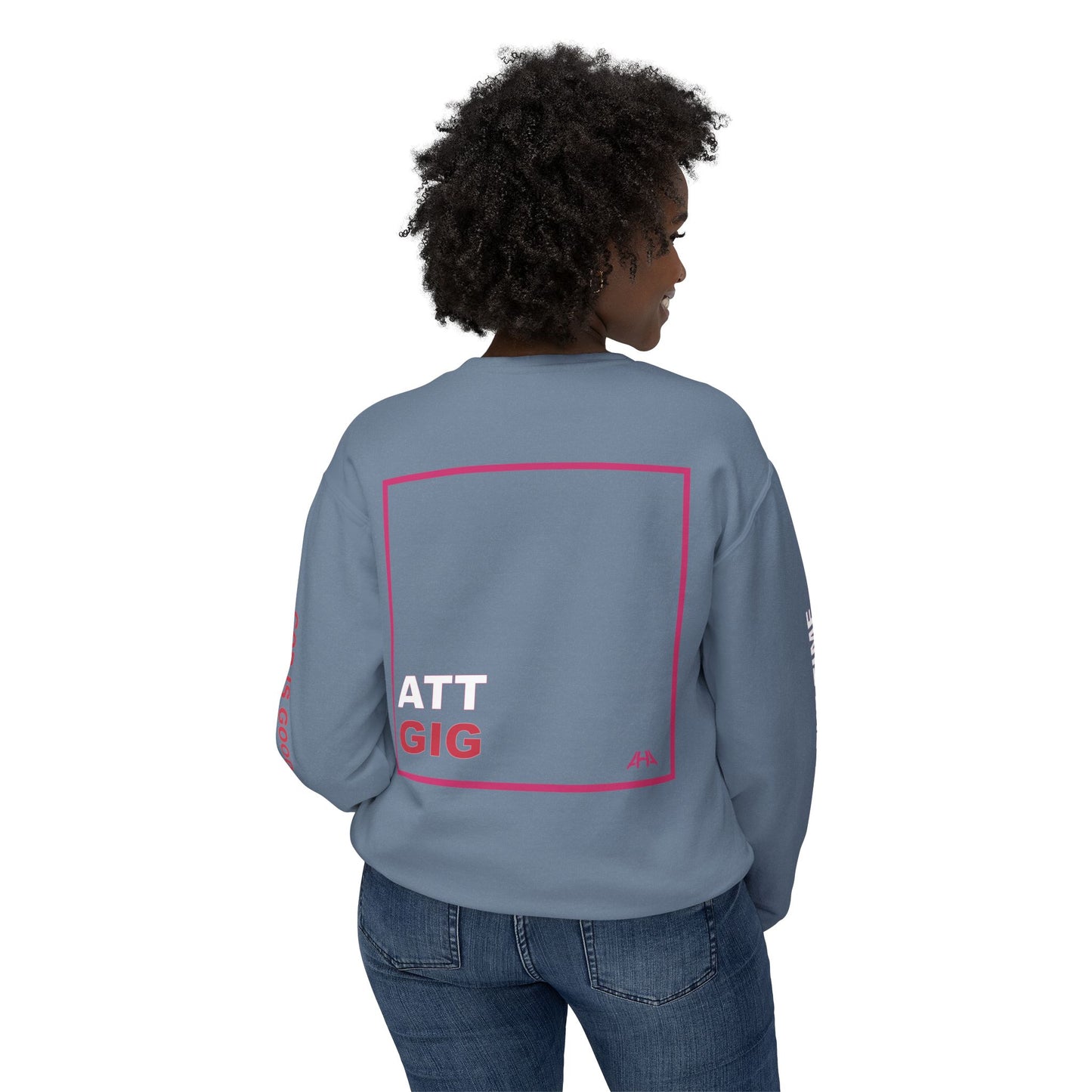 Deep Pink GIGATT/ATTGIG Lightweight Crewneck Sweatshirt