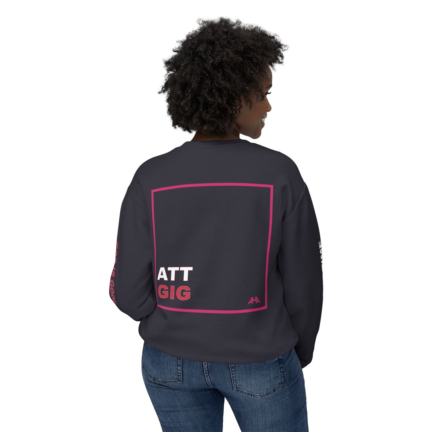Deep Pink GIGATT/ATTGIG Lightweight Crewneck Sweatshirt