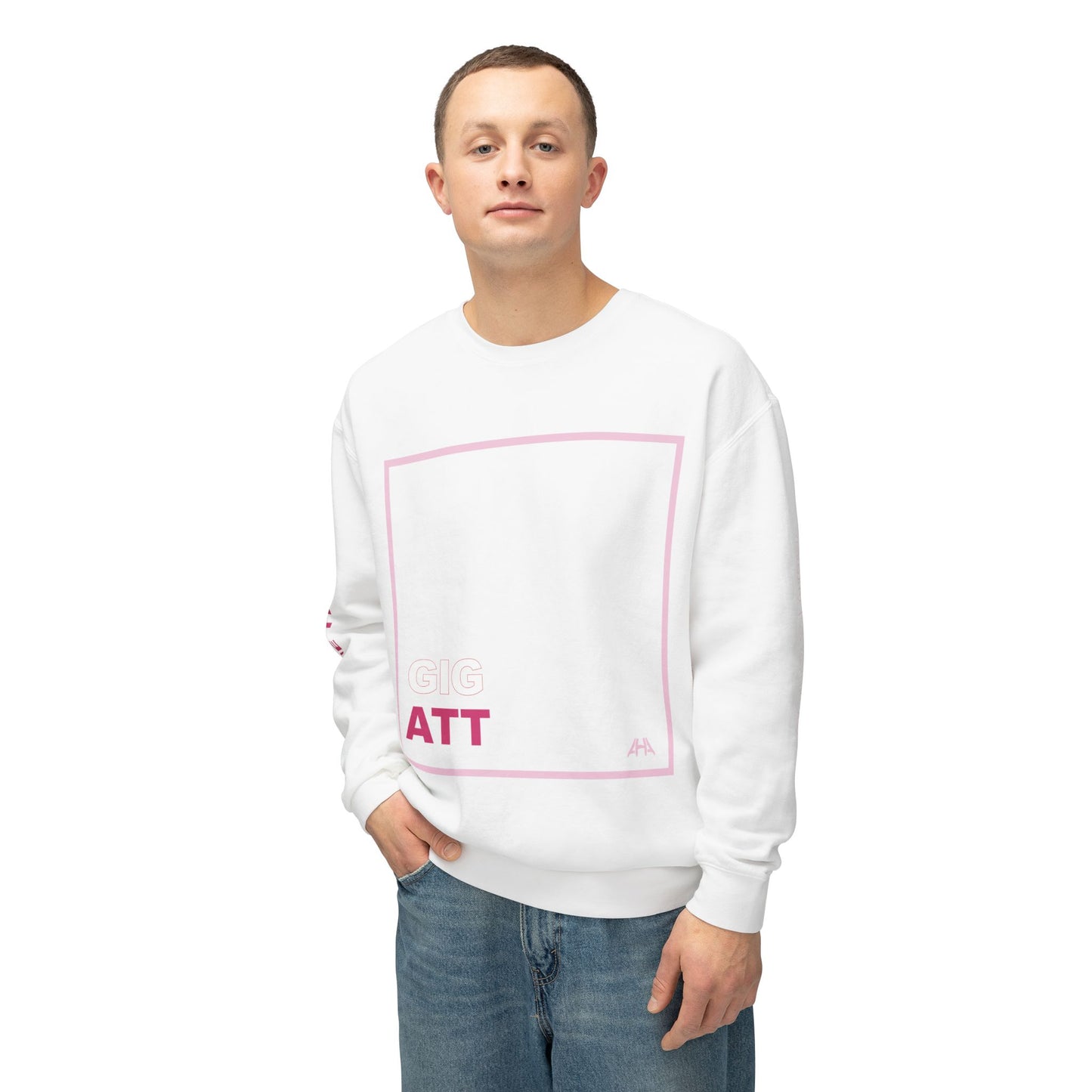 Light Pink GIGATT/ATTGIG Lightweight Crewneck Sweatshirt