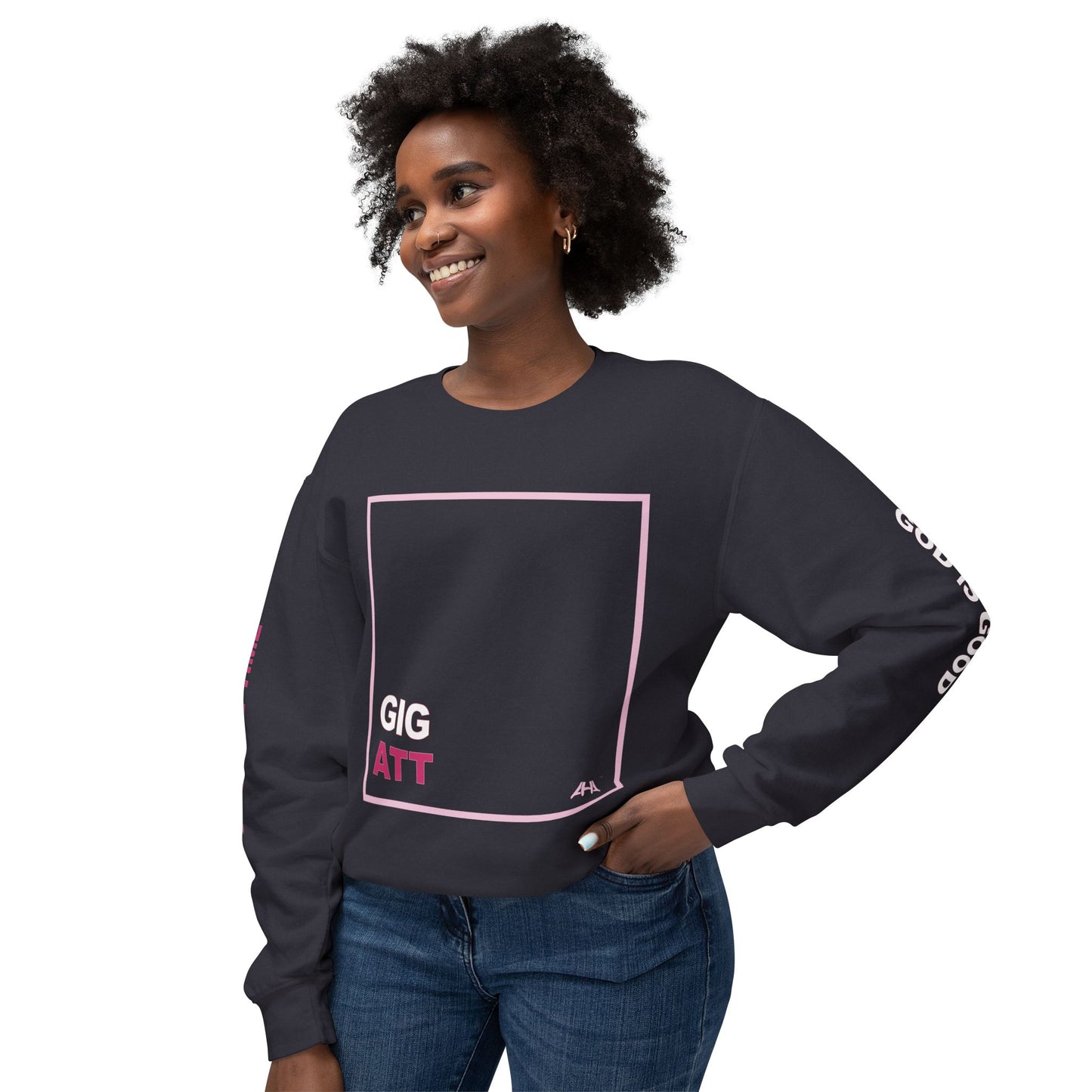 Light Pink GIGATT/ATTGIG Lightweight Crewneck Sweatshirt