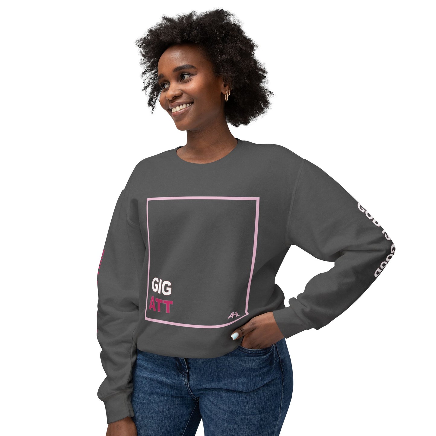 Light Pink GIGATT/ATTGIG Lightweight Crewneck Sweatshirt