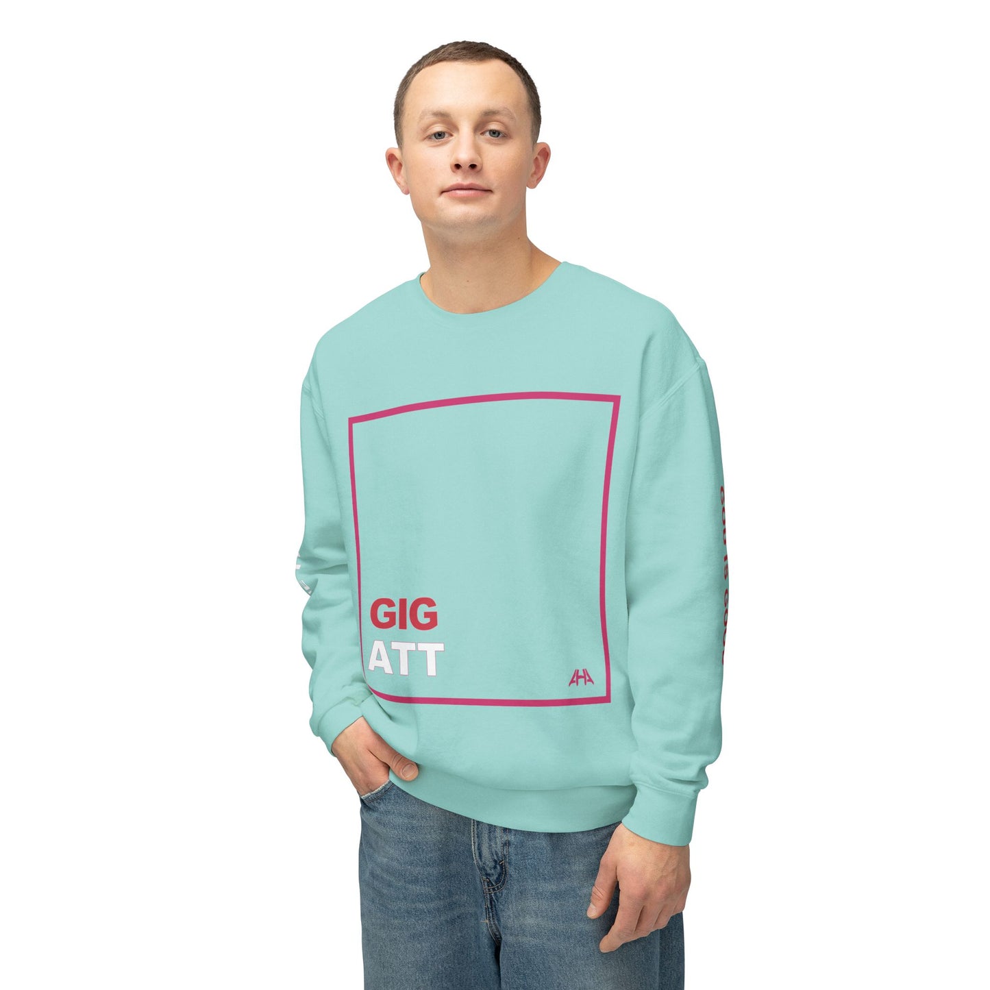 Deep Pink GIGATT/ATTGIG Lightweight Crewneck Sweatshirt