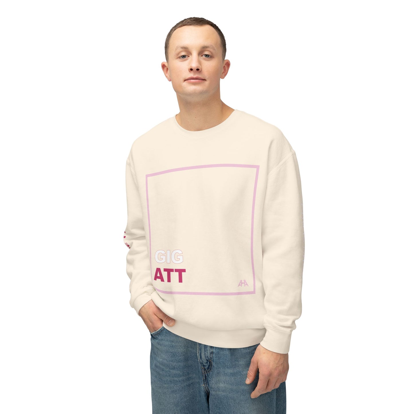 Light Pink GIGATT/ATTGIG Lightweight Crewneck Sweatshirt