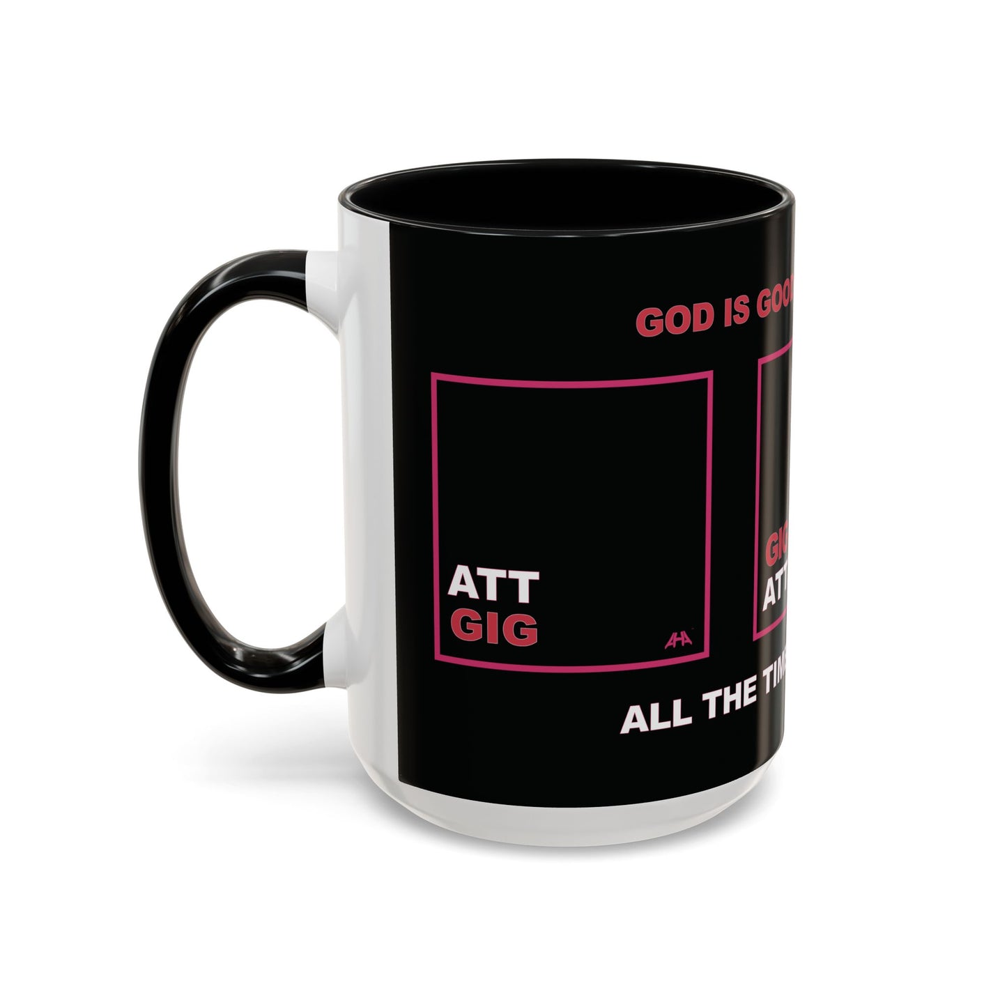 Deep Pink GIG/ATT Accent Coffee Mug (11, 15oz)
