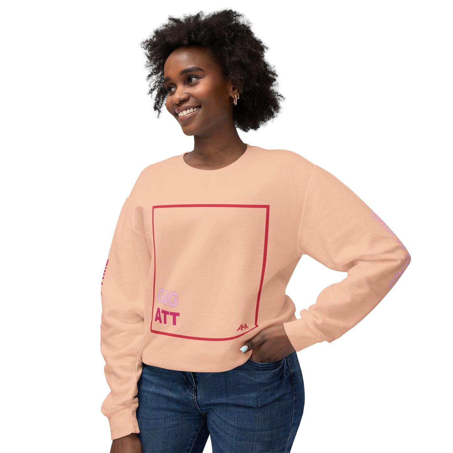 Red GIGATT/ATTGIG Lightweight Crewneck Sweatshirt