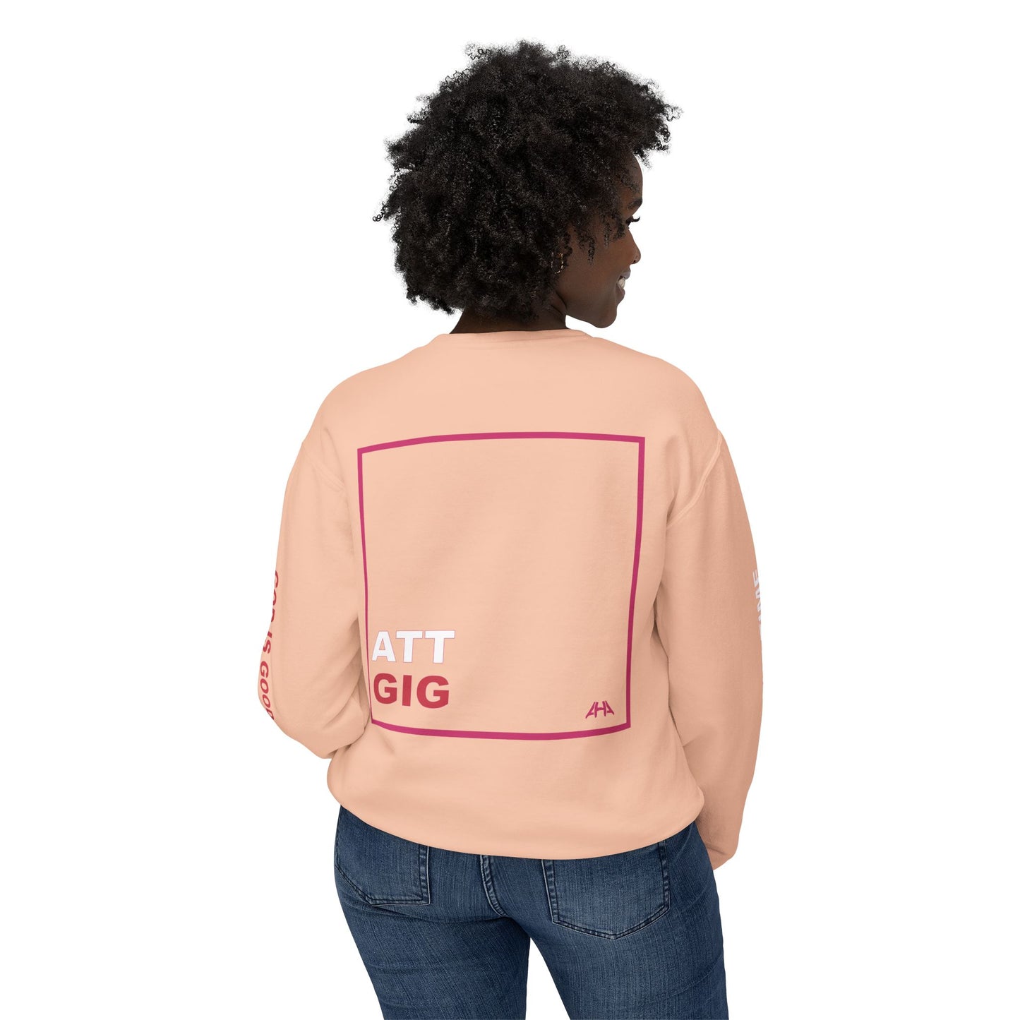 Deep Pink GIGATT/ATTGIG Lightweight Crewneck Sweatshirt