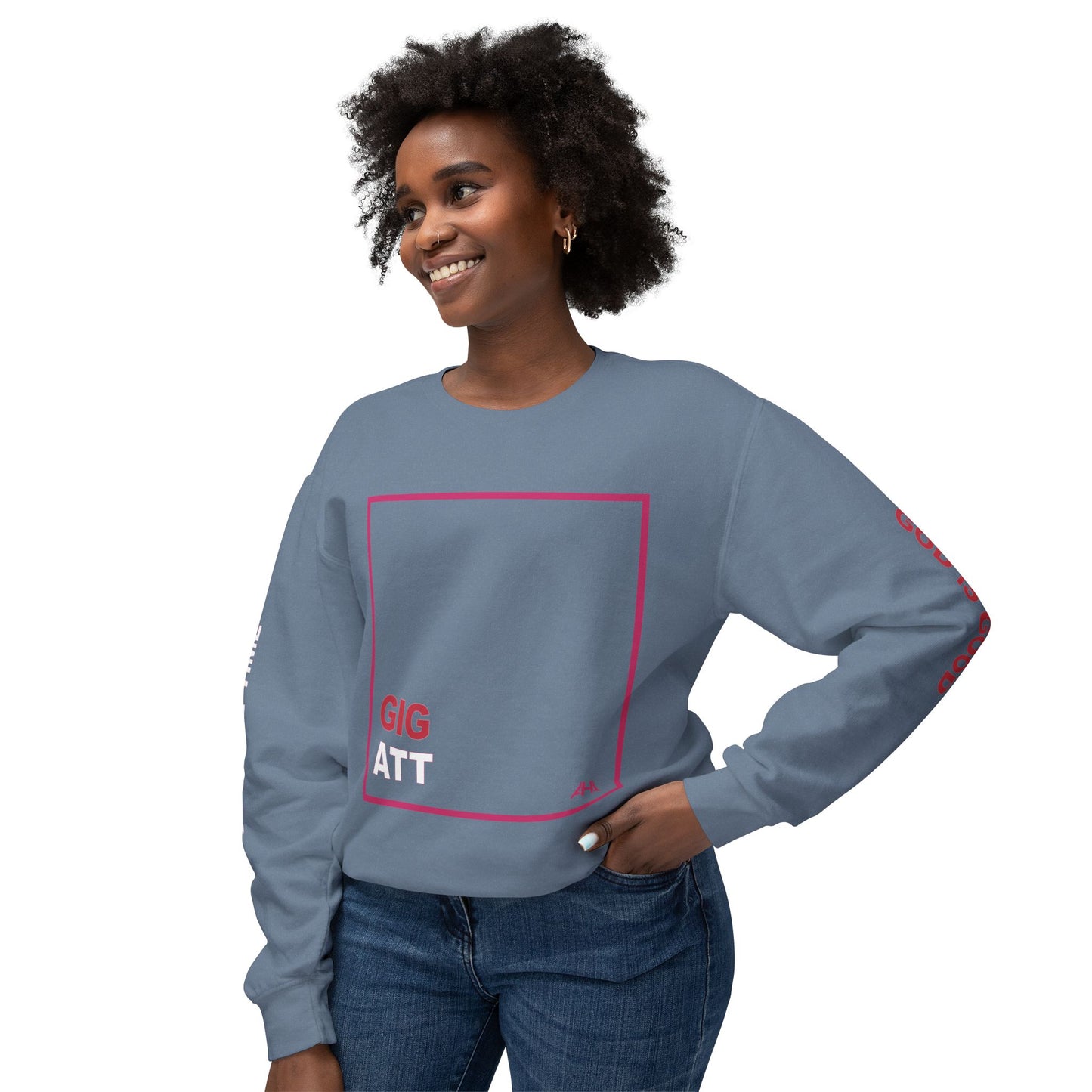 Deep Pink GIGATT/ATTGIG Lightweight Crewneck Sweatshirt