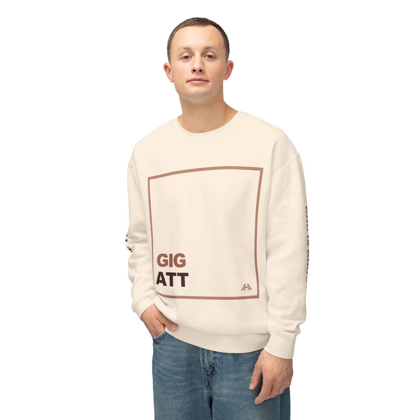 Taupe GIGATT/ATTGIG Lightweight Crewneck Sweatshirt