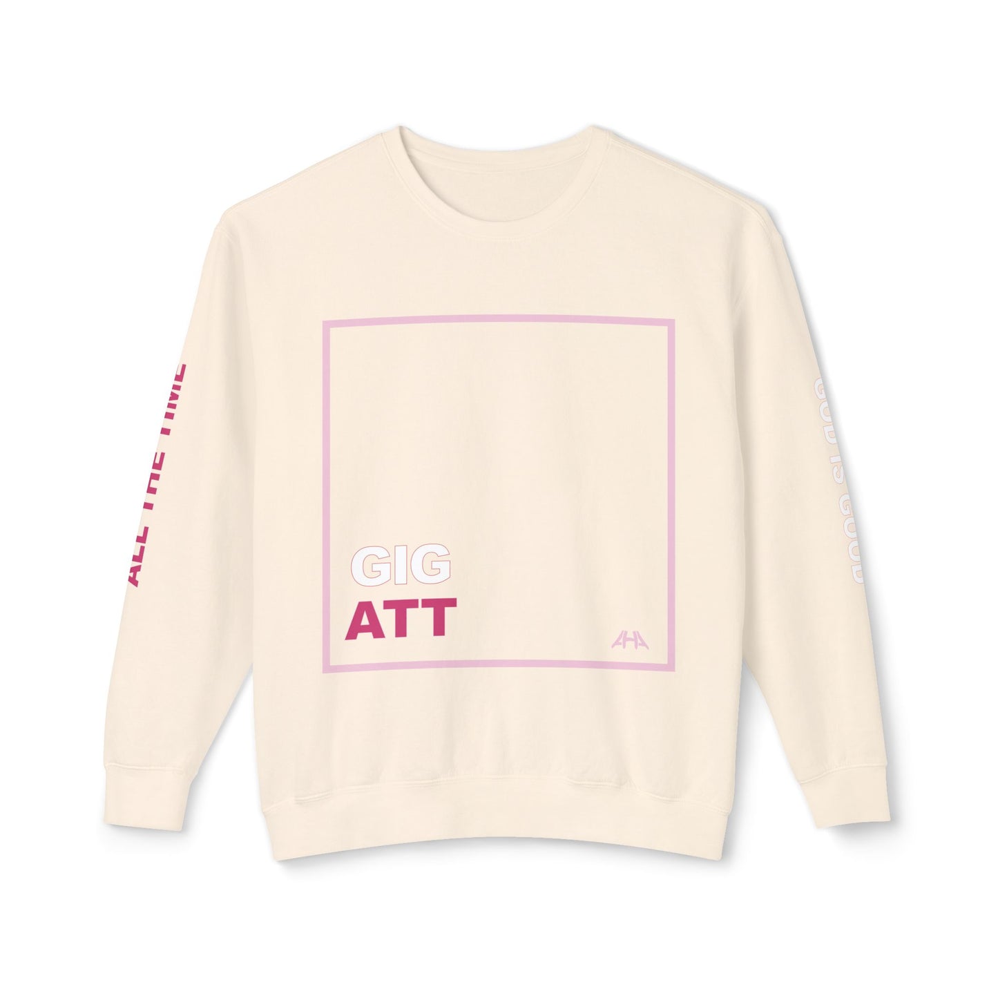 Light Pink GIGATT/ATTGIG Lightweight Crewneck Sweatshirt