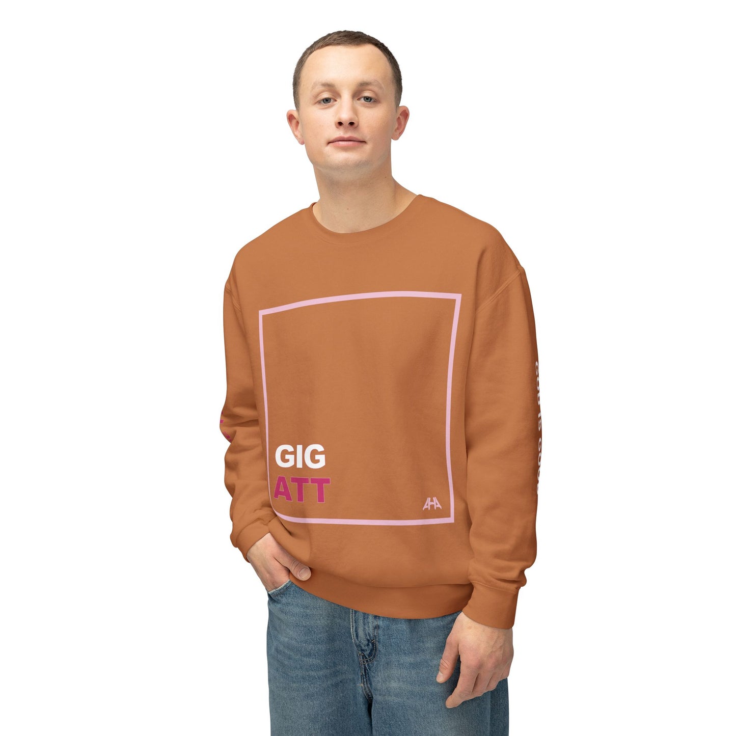 Light Pink GIGATT/ATTGIG Lightweight Crewneck Sweatshirt