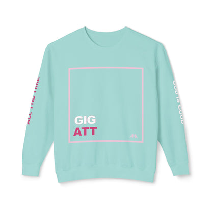 Light Pink GIGATT/ATTGIG Lightweight Crewneck Sweatshirt