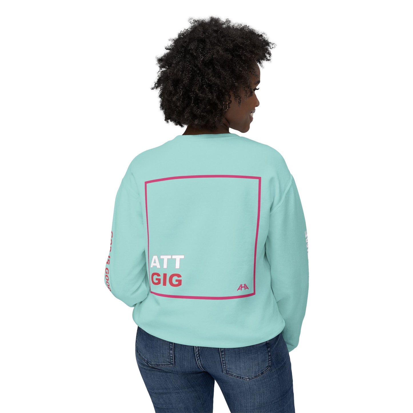 Deep Pink GIGATT/ATTGIG Lightweight Crewneck Sweatshirt